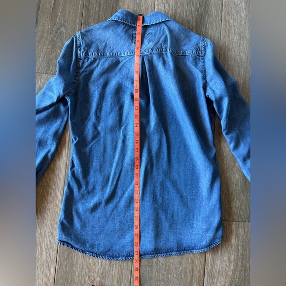 Rails women’s Ashlyn chambray faux leather button down shirt size medium - Picture 8 of 11